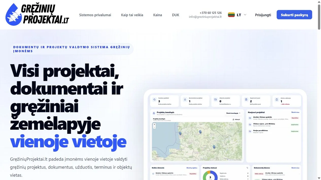 BoreSys.com · GręžiniųProjektai.lt — viešo puslapio sąsaja